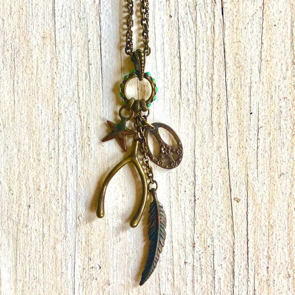 Boho charm necklace